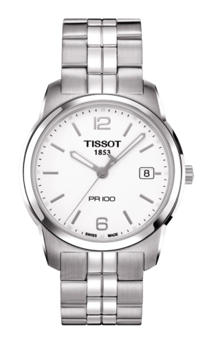 Tissot PR 100 Quartz 38 Stainless Steel / White / Bracelet